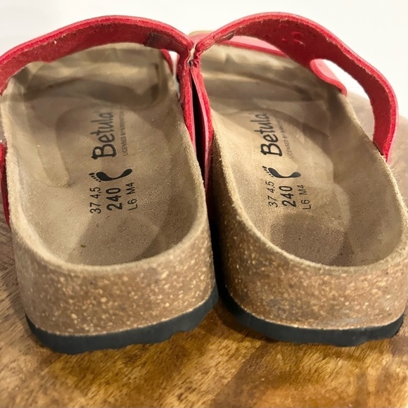 Birkenstock Betula Red Flower Cut-Out Slide On Sandals 37 6 - Picture 6 of 7